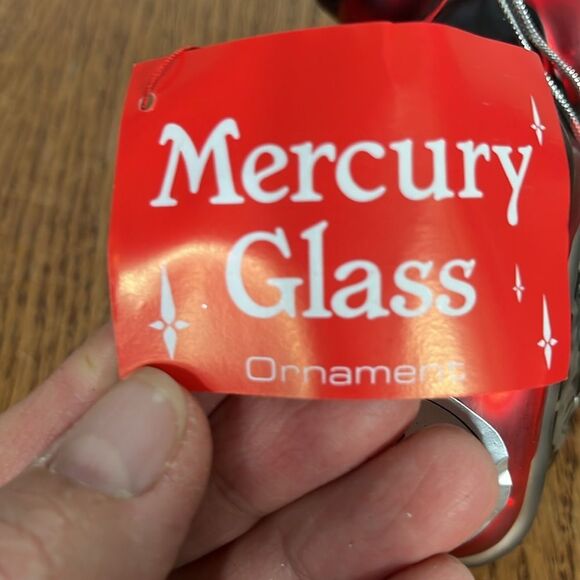 Department 56 Motorcycle Mercury Glass Christmas Ornament In Box 77042 - Picture 6 of 8